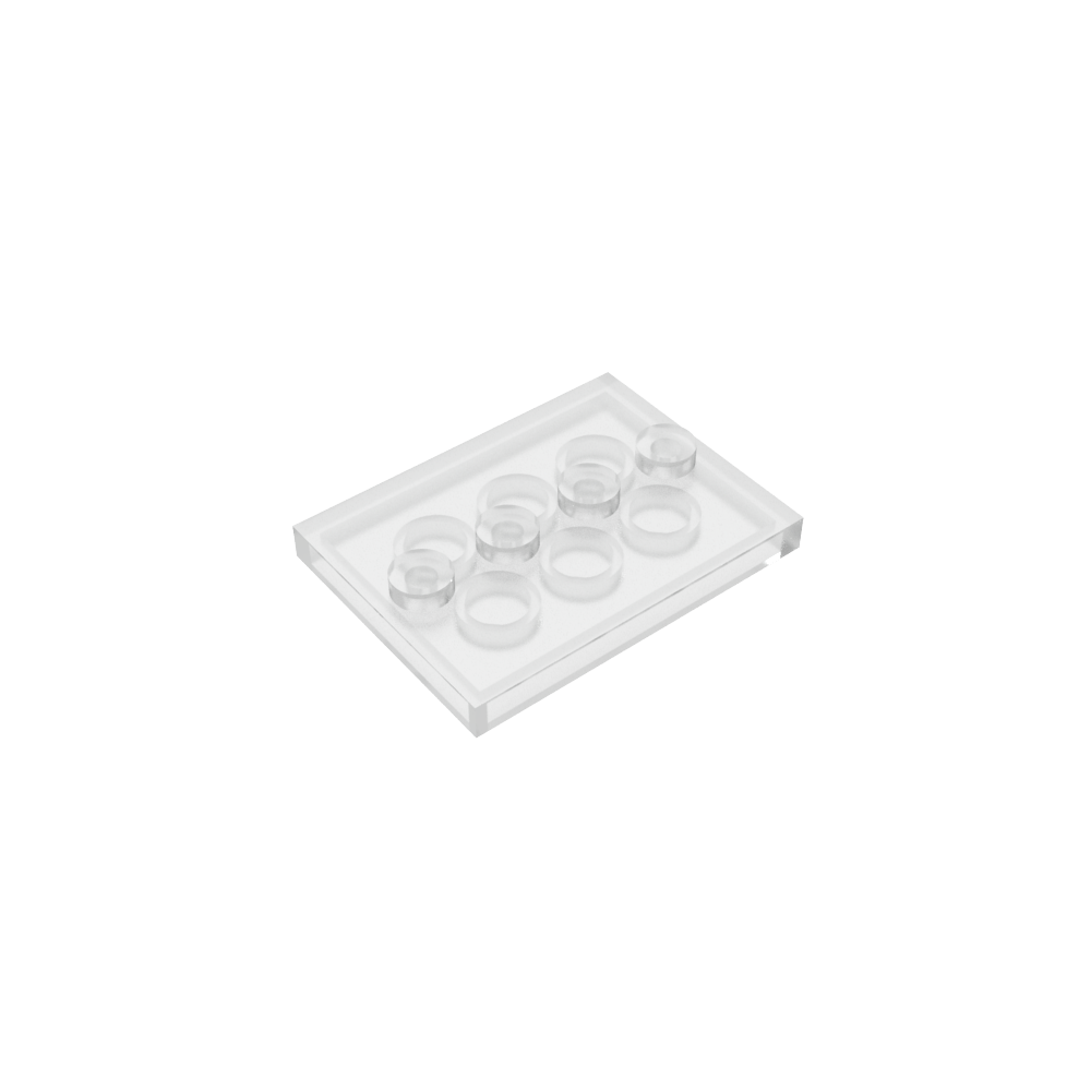 Plate Special 3 x 4 with 1 x 4 Center Studs [Plain]-MyGobricks