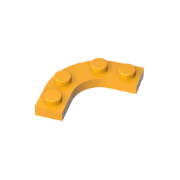 Plate Round Corner 3 x 3 with 2 x 2 Round Cutout