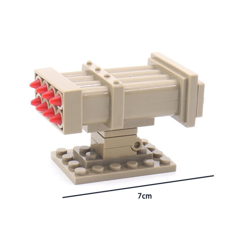 MOC Missile Launcher, Military Combat Scene Decoration, Small Particle Assembly Building Block Accessories