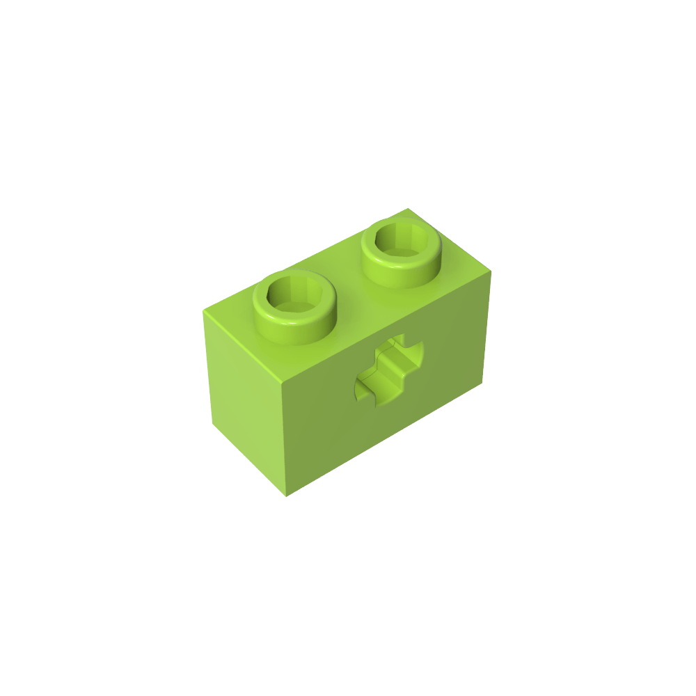 Technic Brick 1 x 2 with Axle Hole Type 1 [+ Opening] and Bottom Pin