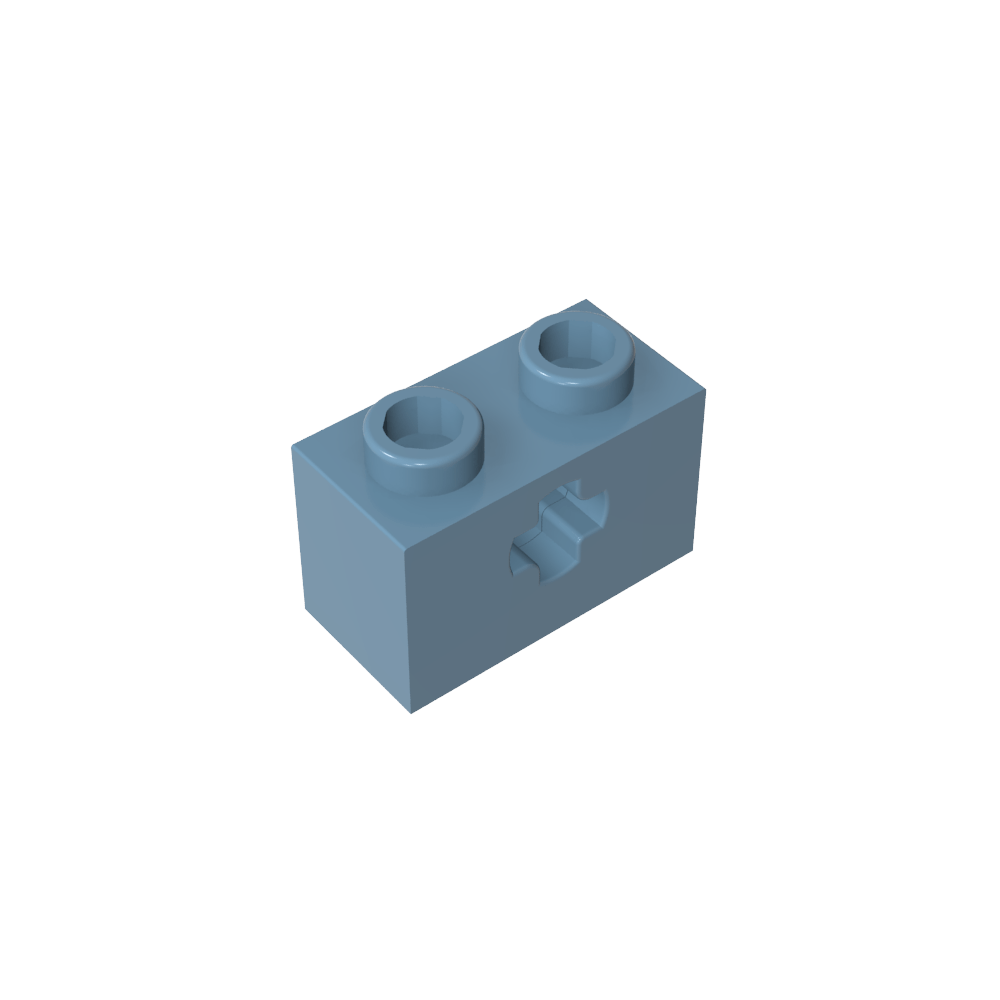 Technic Brick 1 x 2 with Axle Hole Type 1 [+ Opening] and Bottom Pin