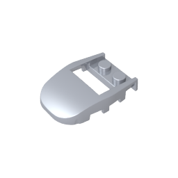 Wedge Curved 4 x 3 Cut Back with Cutout, Two Studs [Plain]