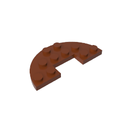 Plate Round Half 3 x 6 with 1 x 2 Cutout-MyGobricks