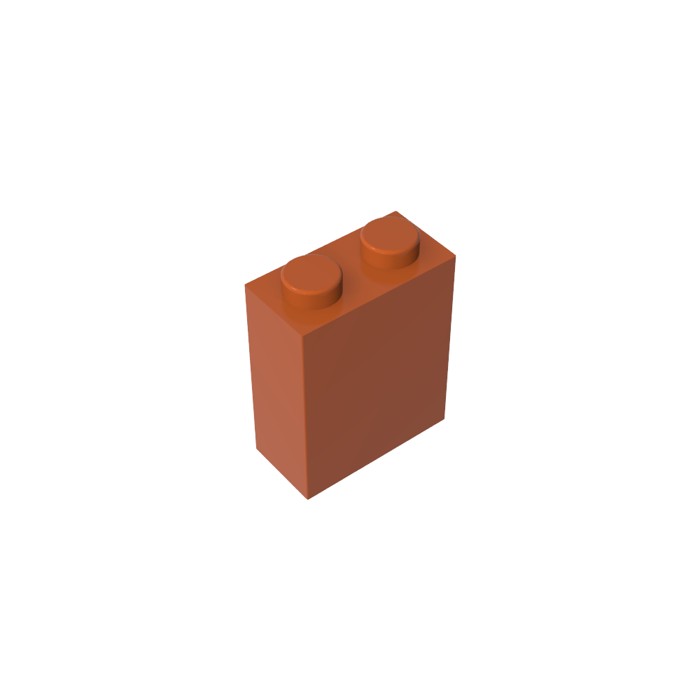 Brick 1 x 2 x 2 with Center Pin-MyGobricks