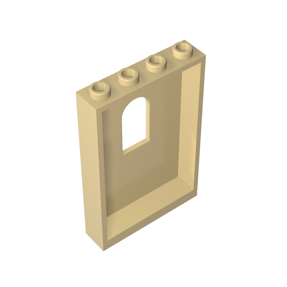 Panel 1 x 4 x 5 with Arched Window-MyGobricks