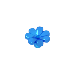 Plant, Flower, Gobricks Figure Accessory with 7 Thick Petals and Pin