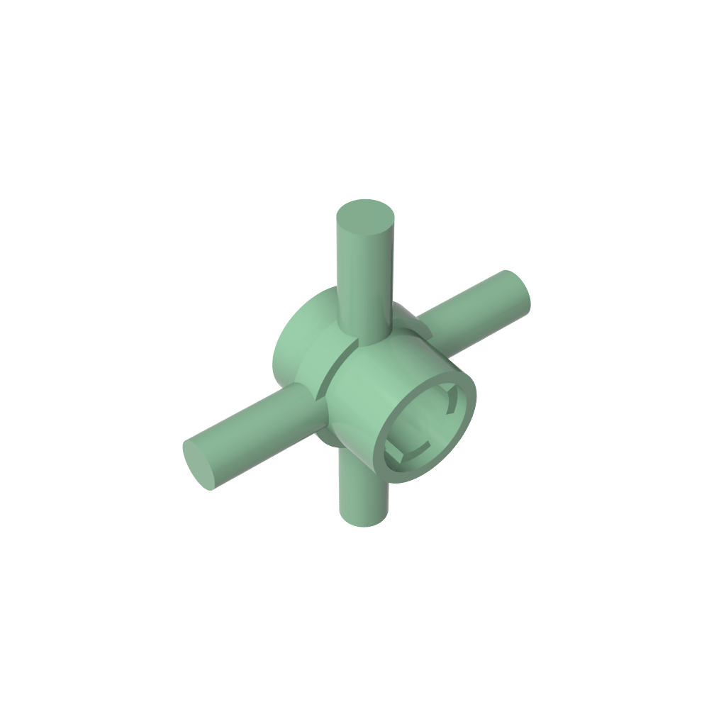 Technic Axle Connector Hub with 4 Bars at 90°-MyGobricks
