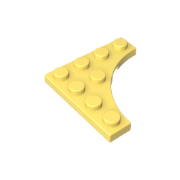 Plate Special 4 x 4 with Curved Cutout