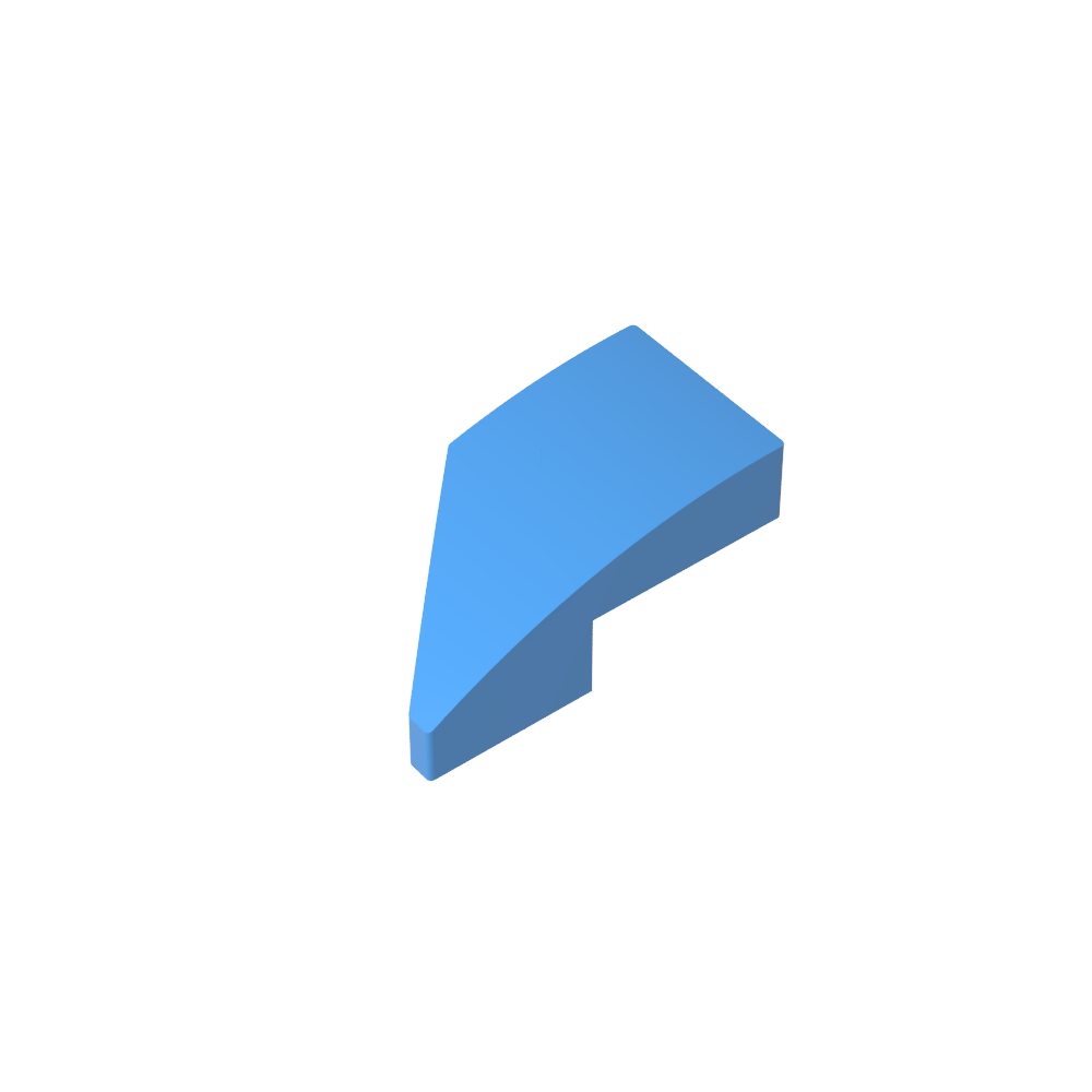 Slope Curved 2 x 1 with Stud Notch Right