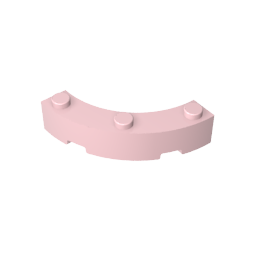 Brick Round Corner 4 x 4 Macaroni Wide with 3 Studs