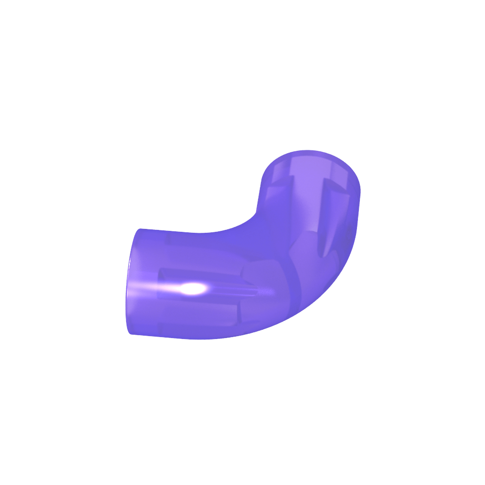 Brick Round 1 x 1 diameter Tube with 90 Degree Elbow (2 x 2 x 1) and Axle Holes (Crossholes) at each-MyGobricks