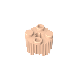 2x2 cylindrical brick with vertical stripes