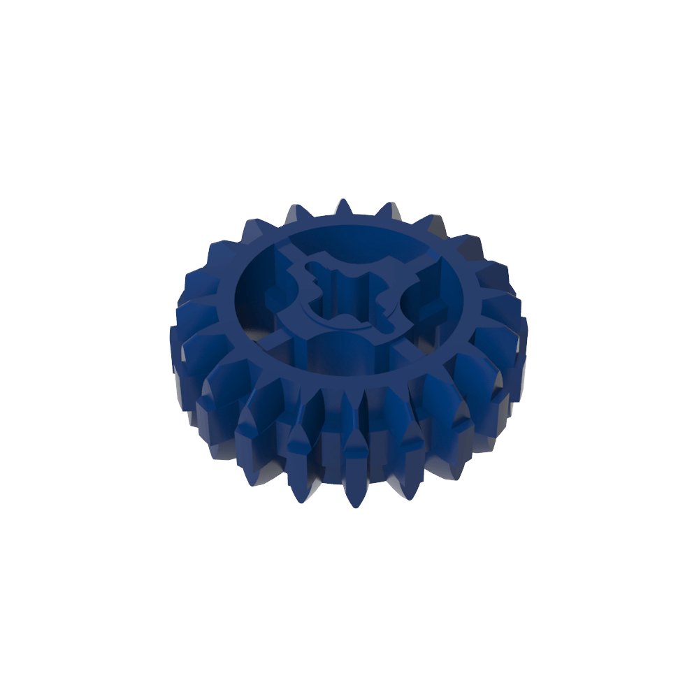 Technic Gear 20 Tooth Double Bevel with Axle Hole Type 1 [+ Opening]-MyGobricks