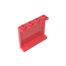 Panel 1 x 4 x 3 [Side Supports / Hollow Studs]-MyGobricks