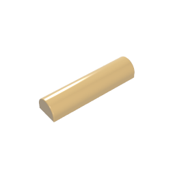 Brick Curved 1 x 4 x 2/3 Double Curved Top, No Studs