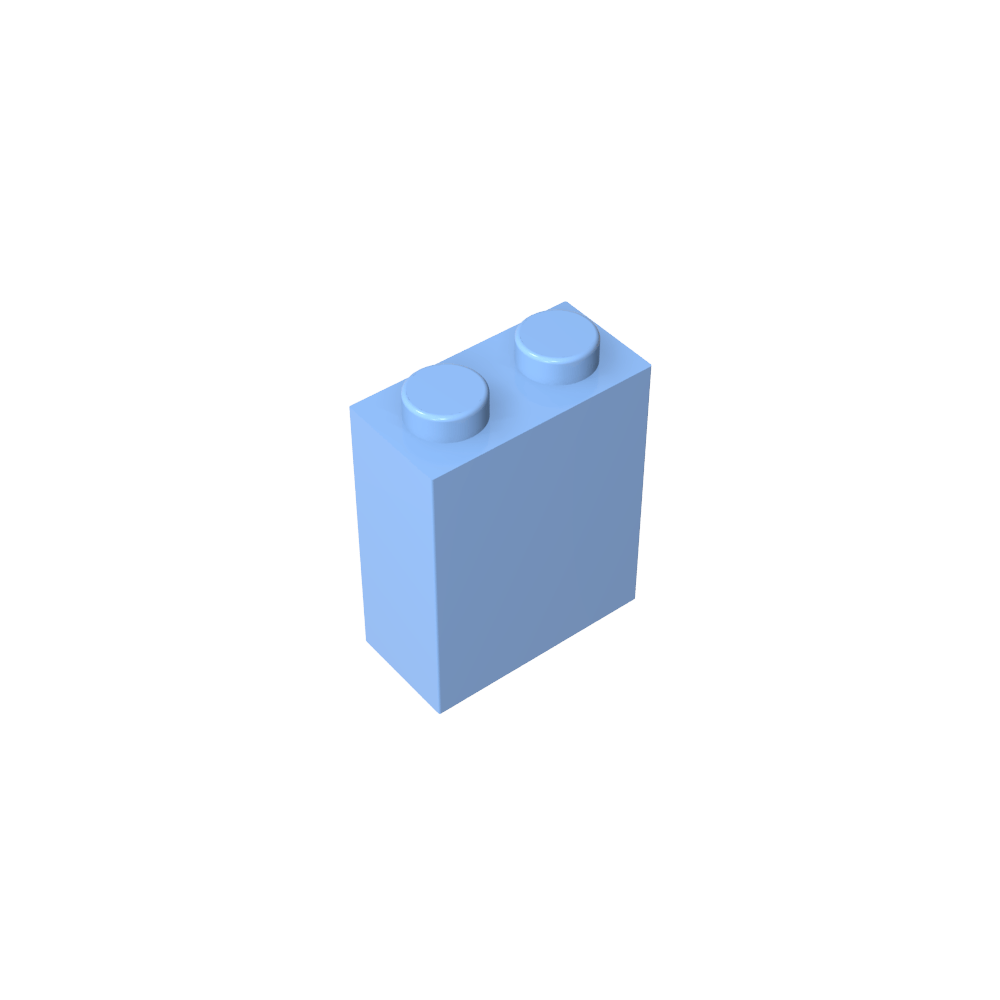 Brick 1 x 2 x 2 with Center Pin-MyGobricks