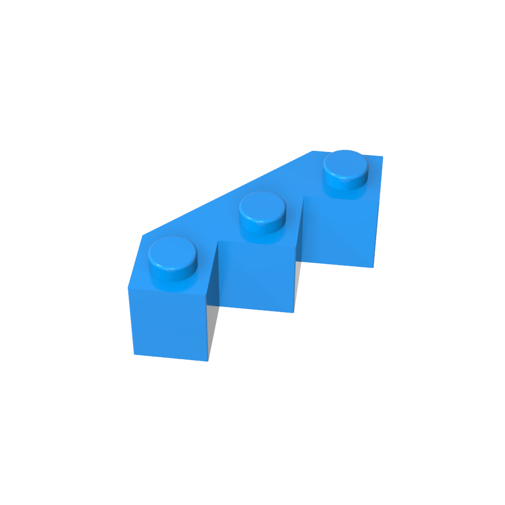 Wedge 3 x 3 Facet-MyGobricks