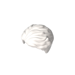 Gobricks Figure Hair Swept Left Tousled [Plain]