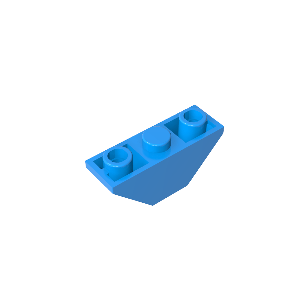 Slope Inverted 45° 3 x 1 Double with 2 Blocked Open Studs-MyGobricks