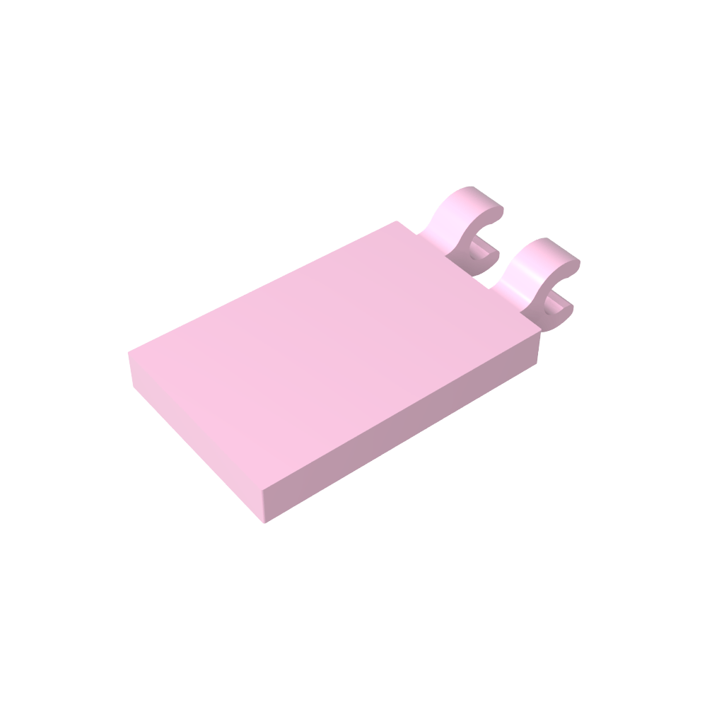 Tile Special 2 x 3 with 2 Clips [Angled Clips]-MyGobricks