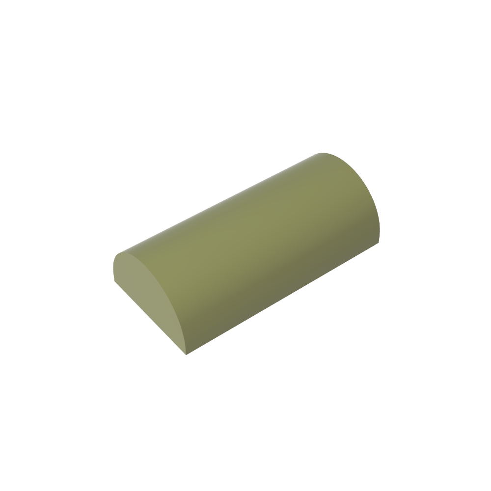 Brick Curved 2 x 4 No Studs, Curved Top-MyGobricks