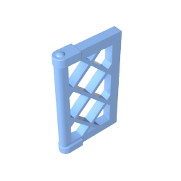 Window 1 x 2 x 3 Pane Latticed with Thick Corner Tabs