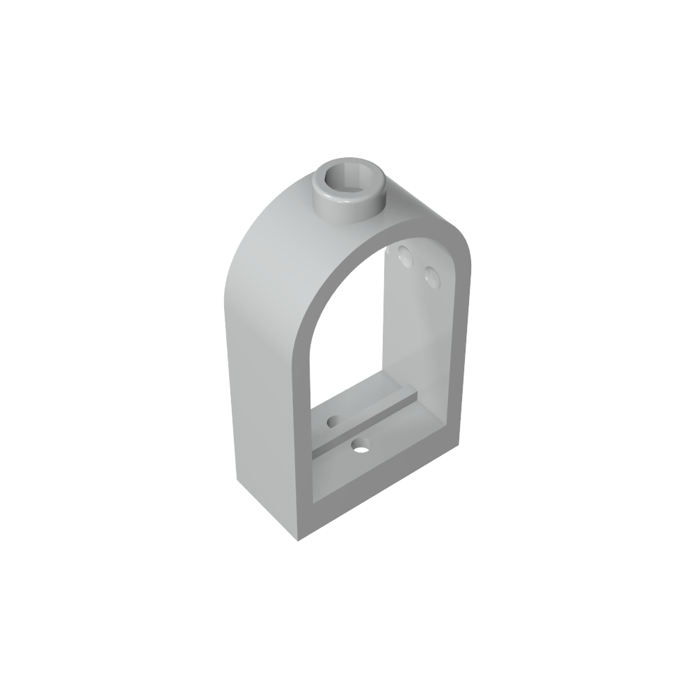 Window 1 x 2 x 2 2/3 with Rounded Top-MyGobricks