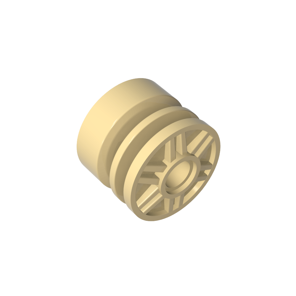 Wheel 18 x 14 with Pin Hole, Fake Bolts and Shallow Spokes-MyGobricks