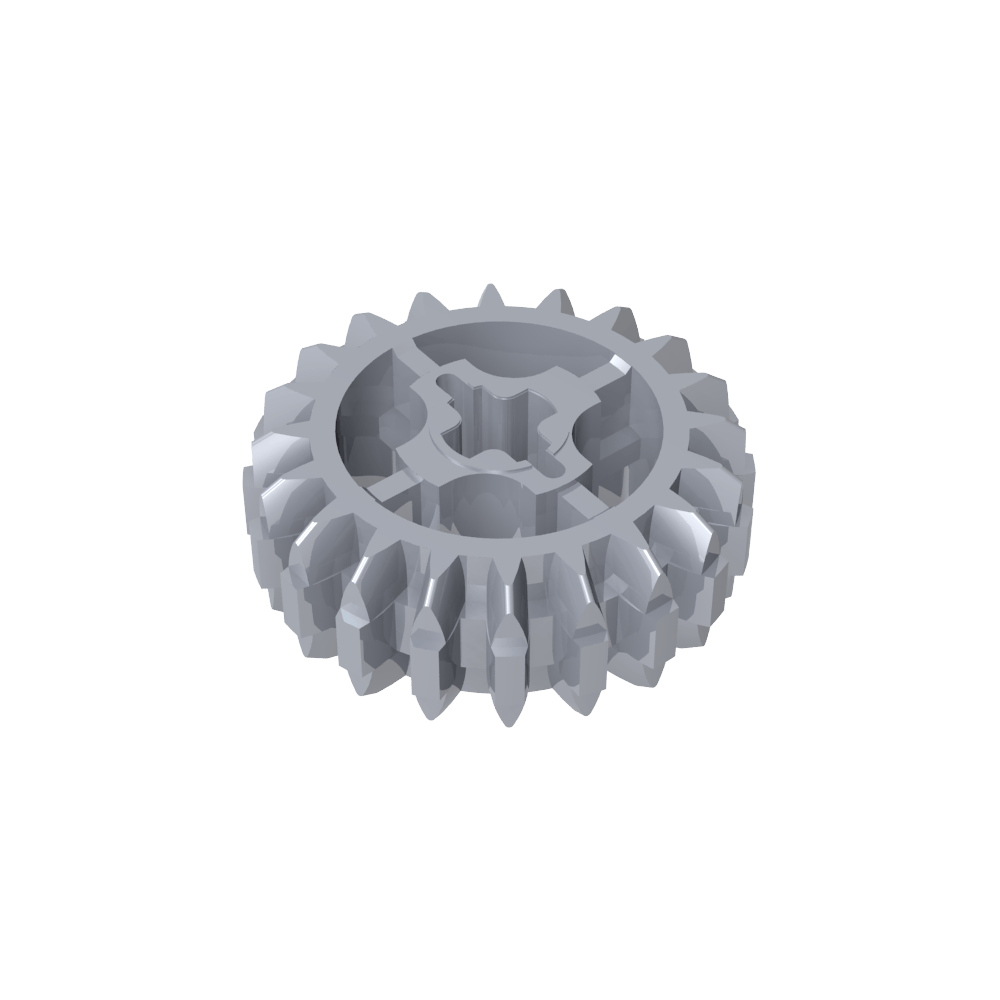 Technic Gear 20 Tooth Double Bevel with Axle Hole Type 1 [+ Opening]-MyGobricks