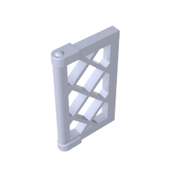 Window 1 x 2 x 3 Pane Latticed with Thick Corner Tabs
