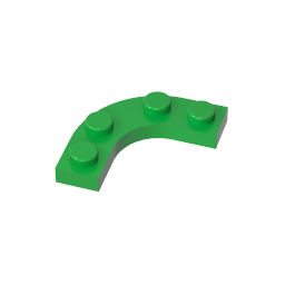 Plate Round Corner 3 x 3 with 2 x 2 Round Cutout