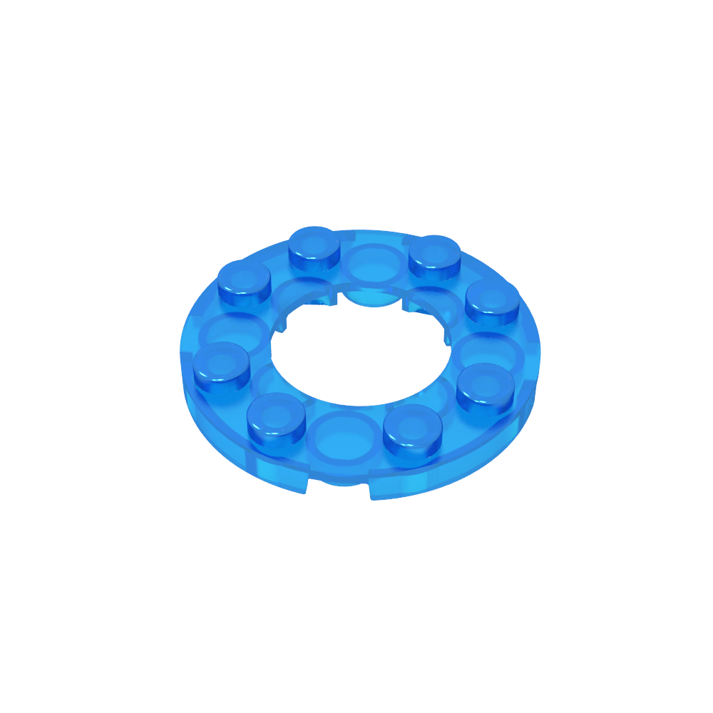 Plate Round 4 x 4 with 2 x 2 Hole-MyGobricks