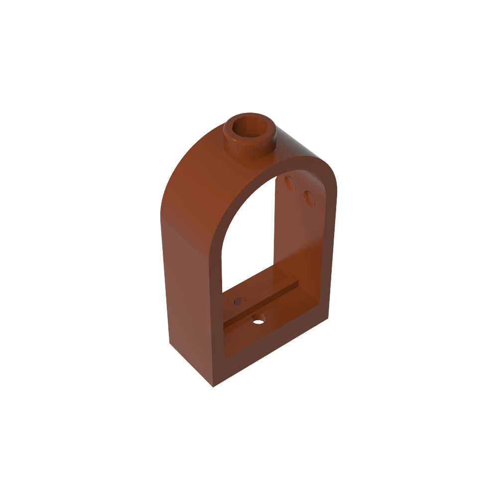 Window 1 x 2 x 2 2/3 with Rounded Top-MyGobricks