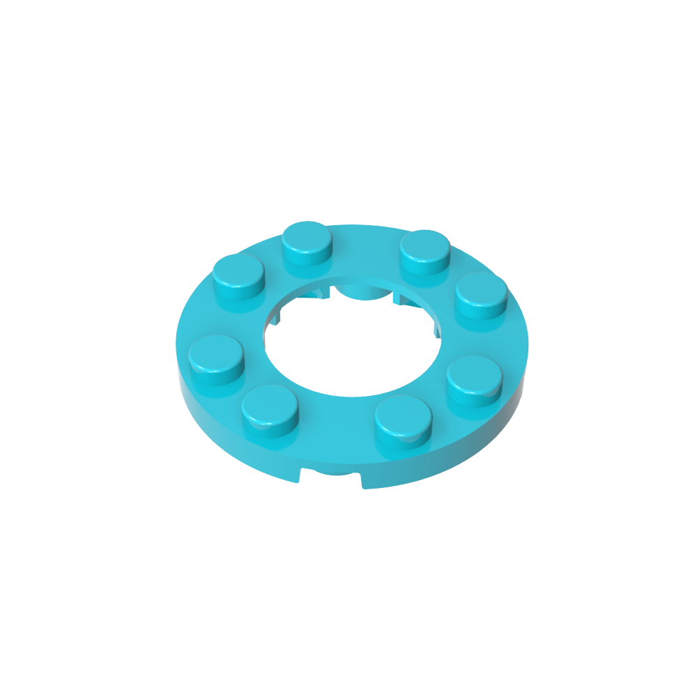Plate Round 4 x 4 with 2 x 2 Hole-MyGobricks