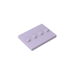 Plate Special 3 x 4 with 1 x 4 Center Studs [Plain]-MyGobricks