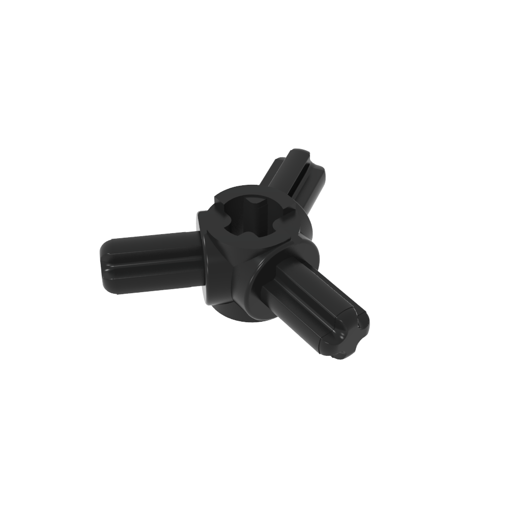 Technic Axle Connector Hub with 3 Axles at 120°-MyGobricks