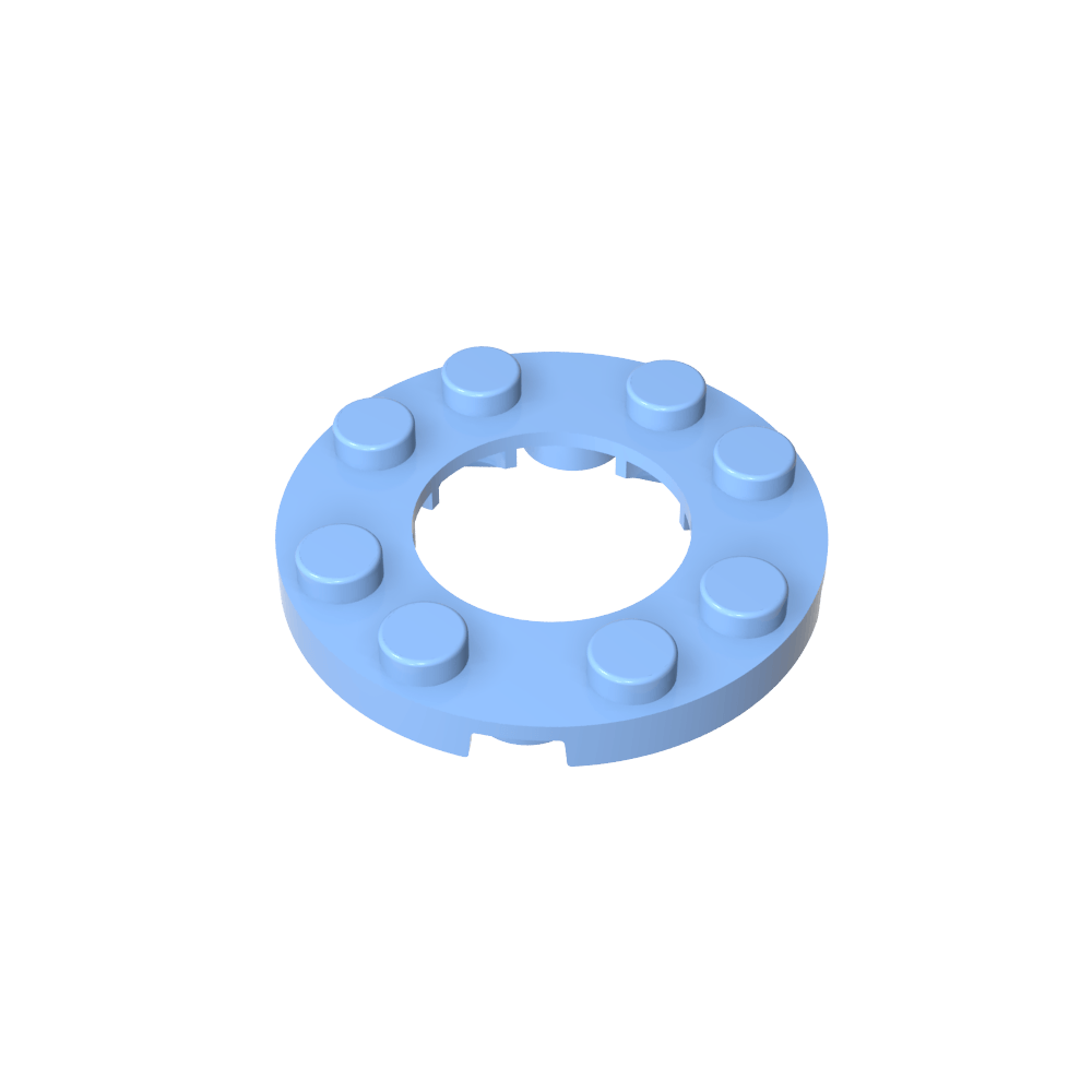 Plate Round 4 x 4 with 2 x 2 Hole-MyGobricks