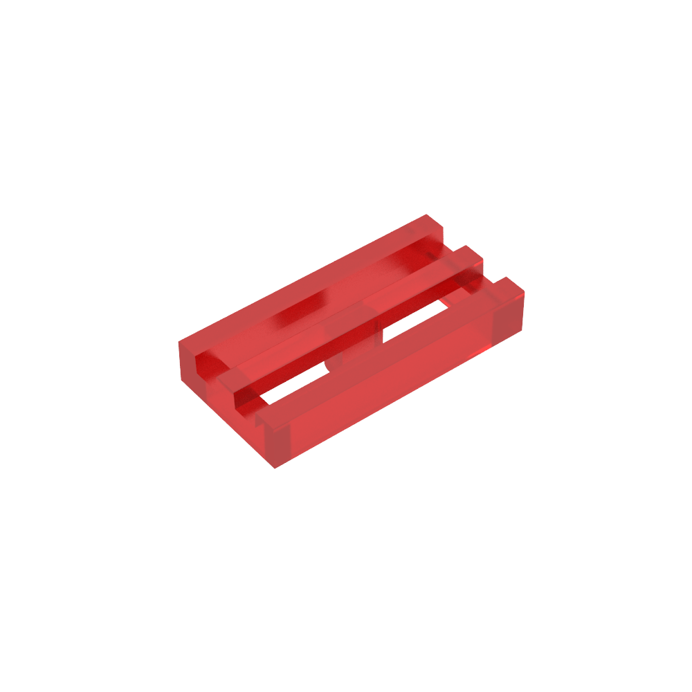 Tile Special 1 x 2 Grille with Bottom Groove
