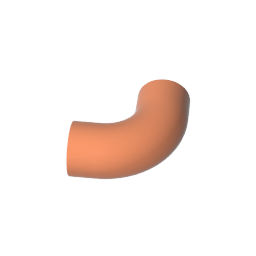 Brick Round 1 x 1 diameter Tube with 90 Degree Elbow (2 x 2 x 1) and Axle Holes (Crossholes) at each-MyGobricks