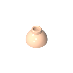 Brick Round 1.5 x 1.5 Dome Top [Plain]-MyGobricks