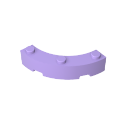 Brick Round Corner 4 x 4 Macaroni Wide with 3 Studs