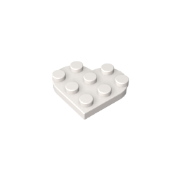 Plate Angled 3 x 3 with Heart Shape