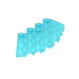 Brick Round Corner 6 x 6 with 33° Slope and Facet Cutout