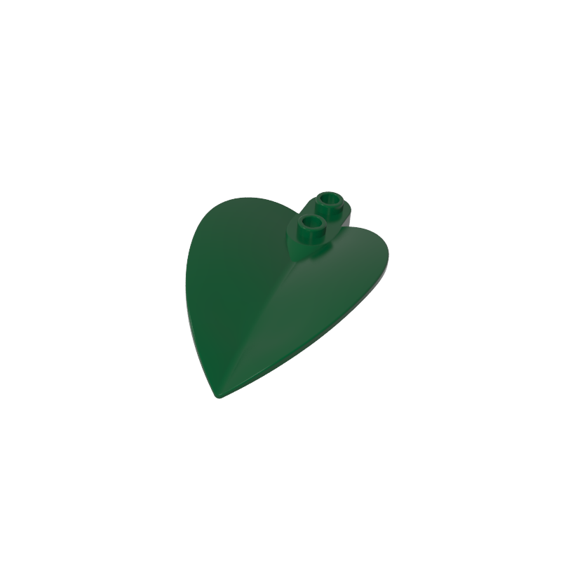 1x2 Perforated Circular Plate With Petal Tips, Featuring Green Plants.