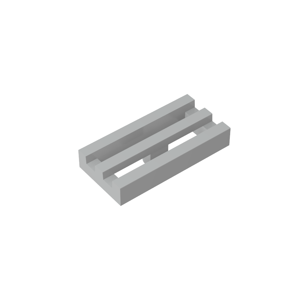 Tile Special 1 x 2 Grille with Bottom Groove