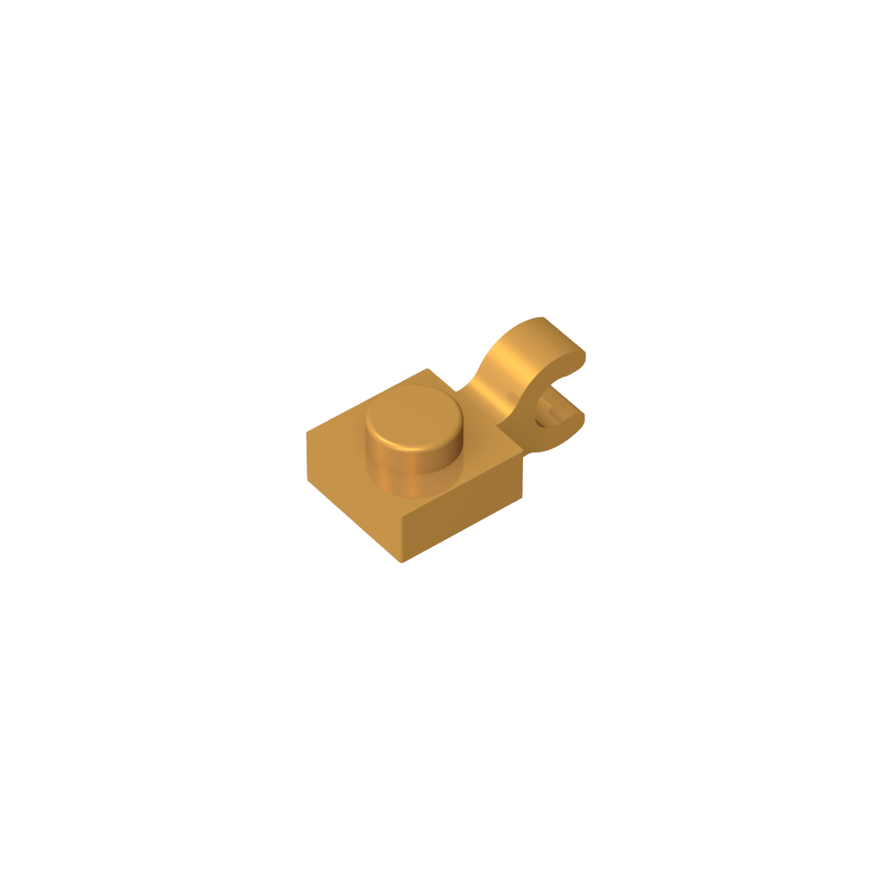 Plate Special 1 x 1 with Clip Horizontal [Thick U Clip]-MyGobricks