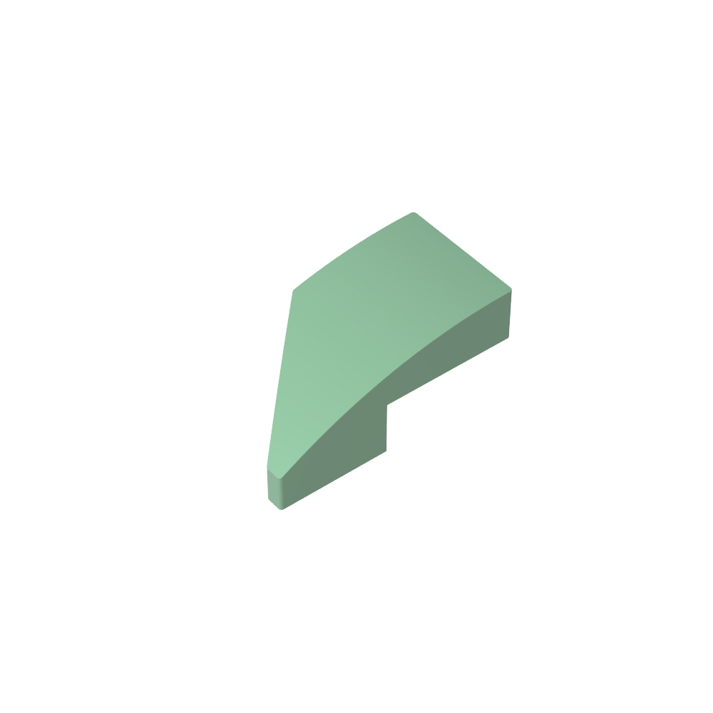 Slope Curved 2 x 1 with Stud Notch Right