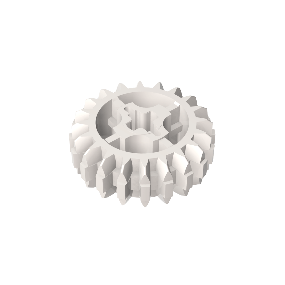 Technic Gear 20 Tooth Double Bevel with Axle Hole Type 1 [+ Opening]-MyGobricks