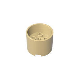 Brick Round 3 x 3 x 2 with Recessed Center with 2 x 2 Studs and Axle Hole