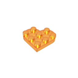 Plate Angled 3 x 3 with Heart Shape